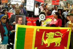 Sri Lankans in Sweden demonstrate against LTTE 