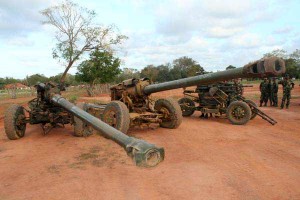 troops uncovered 3, 130mm artillery guns during 72 hours of intense fighting with LTTE