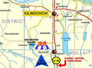 Kilinochchi Map